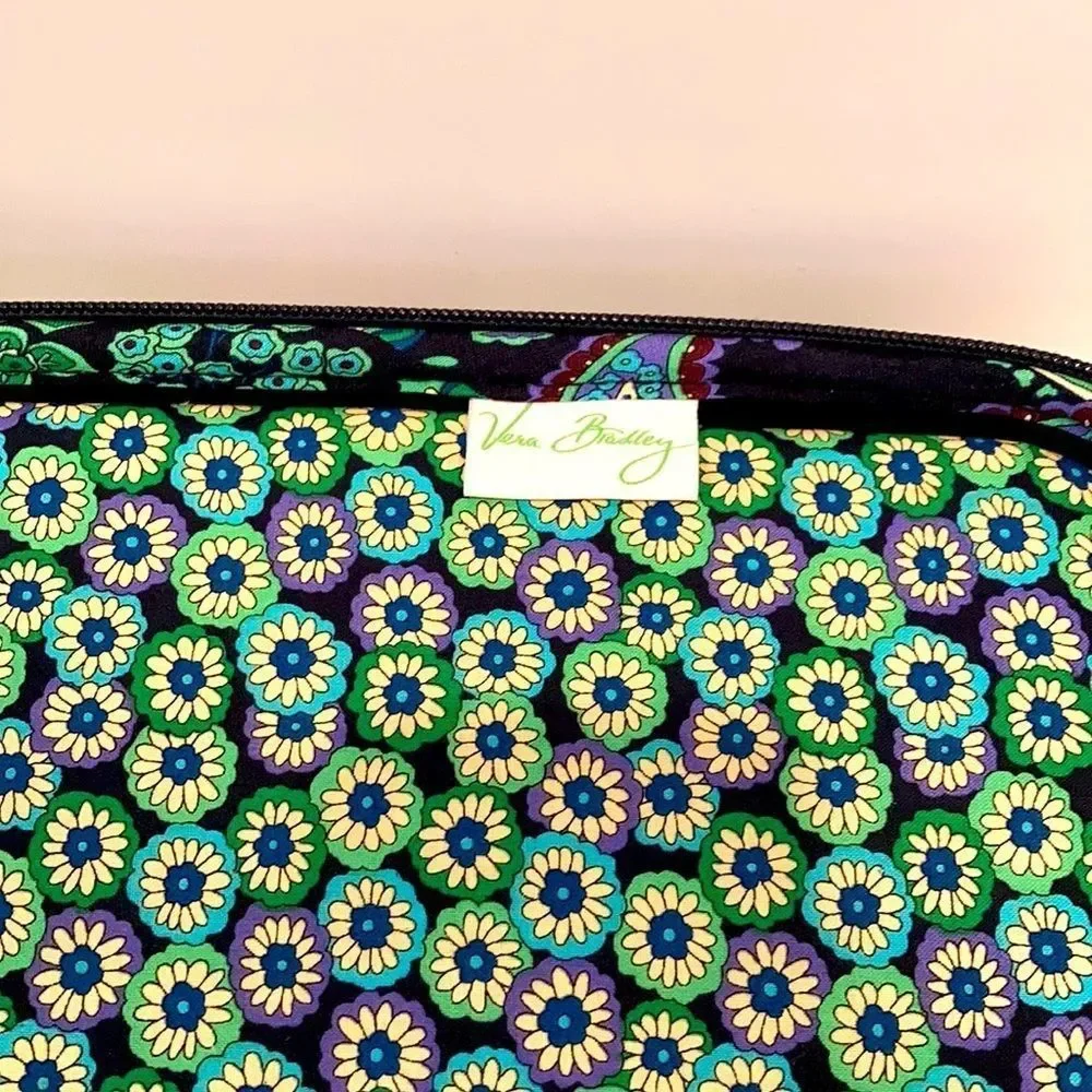 Vera Bradley Green Blue Paisley Tablet Case with Shoulder Strap